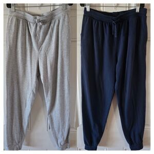 Wonder Nation Boys Jogger Pants Lot 2 XXL 18 Navy Gray Sweatpants Lounge Casual